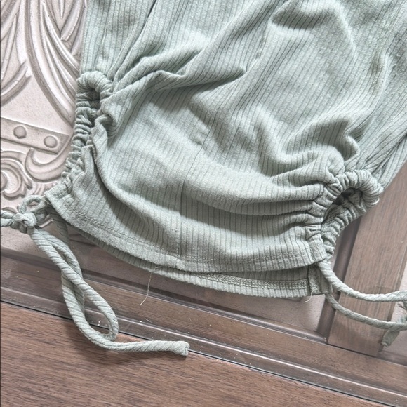 Forever 21 Light Sage Ribbed Drawstring Tank Top - Picture 5 of 6